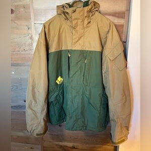 Burton Green and Tan SNOWBOARD Jacket
